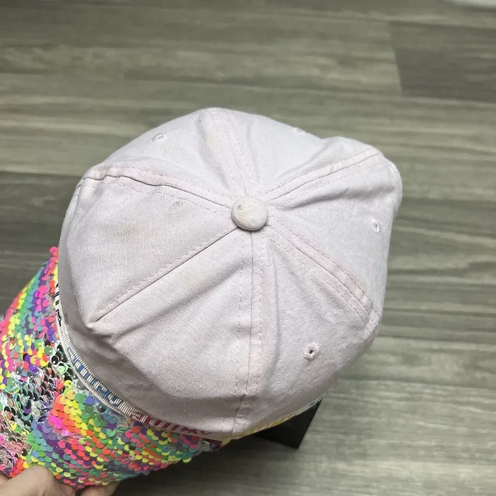 Juicy Couture Hat Cadet Beret Army Hat Youth‎ Kid Pink Rhinestone Bedazzle Shiny